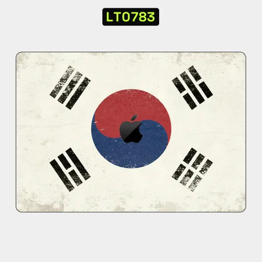 Premium Country & City Laptops Skin - Wholesale | Nexa Skins — LT0783 - Country & City Raw Skins (south korea, flag, distressed)