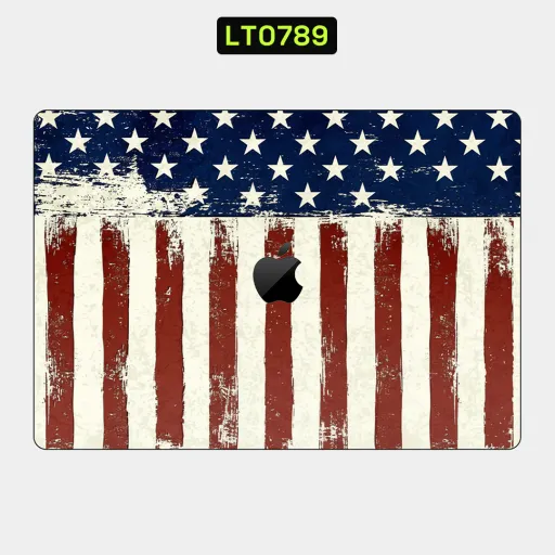 Premium Country & City Laptops Skin - Wholesale | Nexa Skins — LT0789 - Country & City Raw Skins (usa flag, distressed, stars and stripes)
