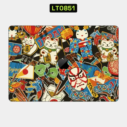 Premium Country & City Laptops Skin - Wholesale | Nexa Skins — LT0851 - Country & City Raw Skins (japan, tokyo, lucky cat)