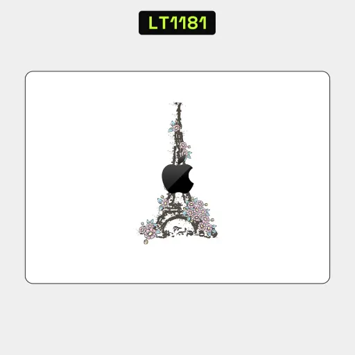 Premium Country & City Laptops Skin - Wholesale | Nexa Skins — LT1181 - Country & City Raw Skins (eiffel tower, paris, floral)