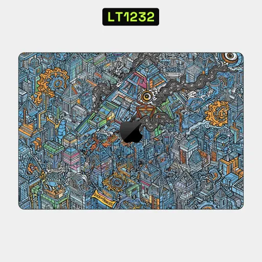 Premium Country & City Laptops Skin - Wholesale | Nexa Skins — LT1232 - Country & City Raw Skins (cityscape, doodle, illustration)