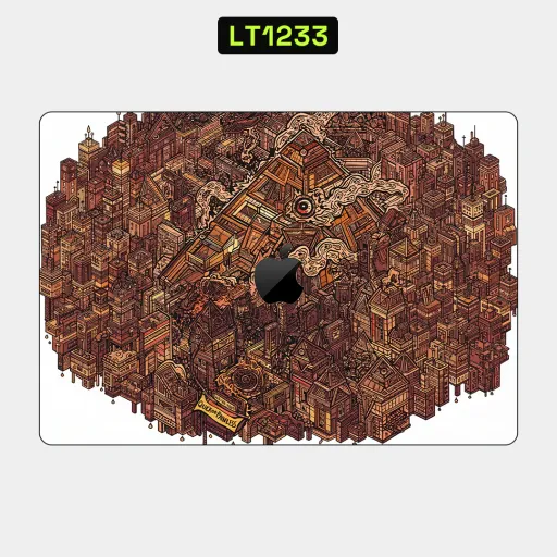 Premium Country & City Laptops Skin - Wholesale | Nexa Skins — LT1233 - Country & City Raw Skins (cityscape, isometric, brown)