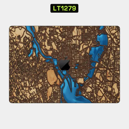Premium Country & City Laptops Skin - Wholesale | Nexa Skins — LT1279 - Country & City Raw Skins (map, cityscape, topography)