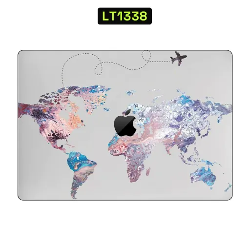 Premium Country & City Laptops Skin - Wholesale | Nexa Skins — LT1338 - Country & City Raw Skins (world map, travel, airplane)