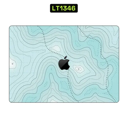 Premium Country & City Laptops Skin - Wholesale | Nexa Skins — LT1346 - Country & City Raw Skins (topography, map, blue)