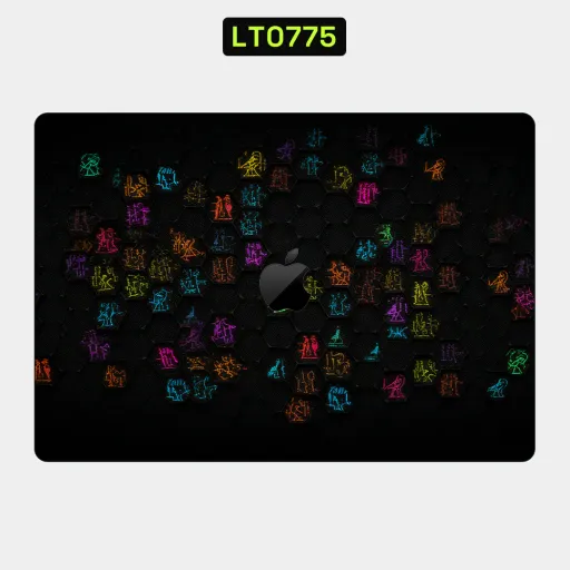 Premium Cypher & Machine Laptops Skin - Wholesale | Nexa Skins — LT0775 - Cypher & Machine Raw Skins (symbols, neon, dark)