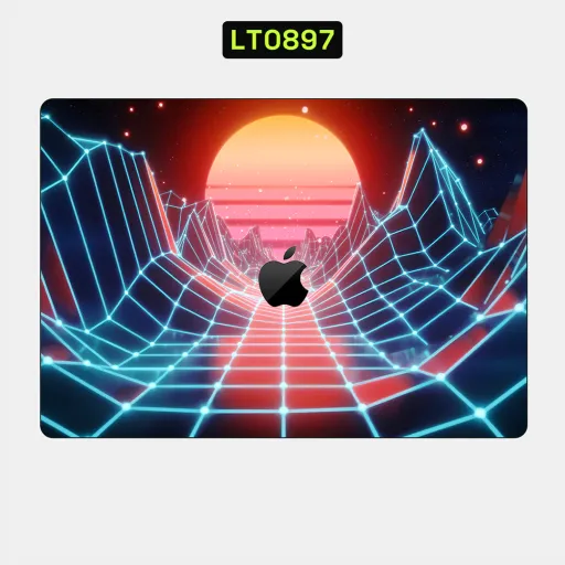 Premium Cypher & Machine Laptops Skin - Wholesale | Nexa Skins — LT0897 - Cypher & Machine Raw Skins (synthwave, retrofuturistic, wireframe)