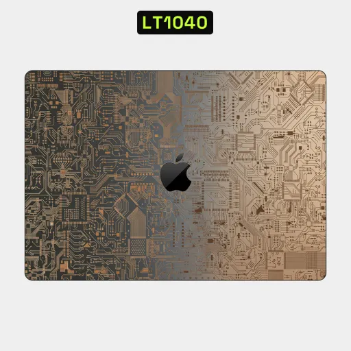 Premium Cypher & Machine Laptops Skin - Wholesale | Nexa Skins — LT1040 - Cypher & Machine Raw Skins (circuit board, tech, gold)