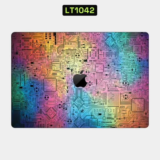 Premium Cypher & Machine Laptops Skin - Wholesale | Nexa Skins — LT1042 - Cypher & Machine Raw Skins (circuit, rainbow, tech)