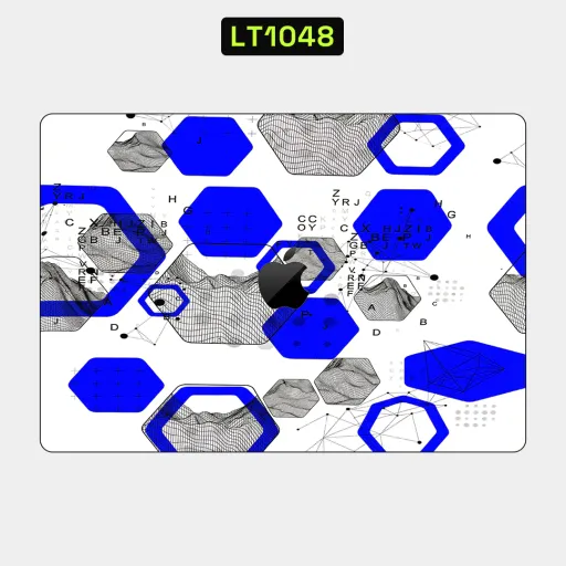 Premium Cypher & Machine Laptops Skin - Wholesale | Nexa Skins — LT1048 - Cypher & Machine Raw Skins (cyberpunk, blue, wireframe)