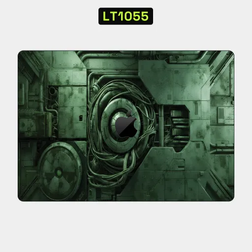 Premium Cypher & Machine Laptops Skin - Wholesale | Nexa Skins — LT1055 - Cypher & Machine Raw Skins (machinery, industrial, green)