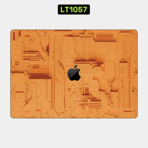 Premium Cypher & Machine Laptops Skin - Wholesale | Nexa Skins — LT1057 - Cypher & Machine Raw Skins (cyberpunk, mechanical, orange)
