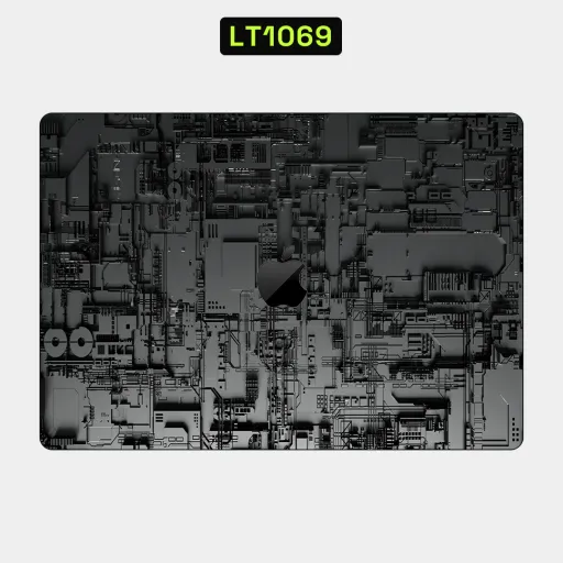 Premium Cypher & Machine Laptops Skin - Wholesale | Nexa Skins — LT1069 - Cypher & Machine Raw Skins (circuit, futuristic, dark)