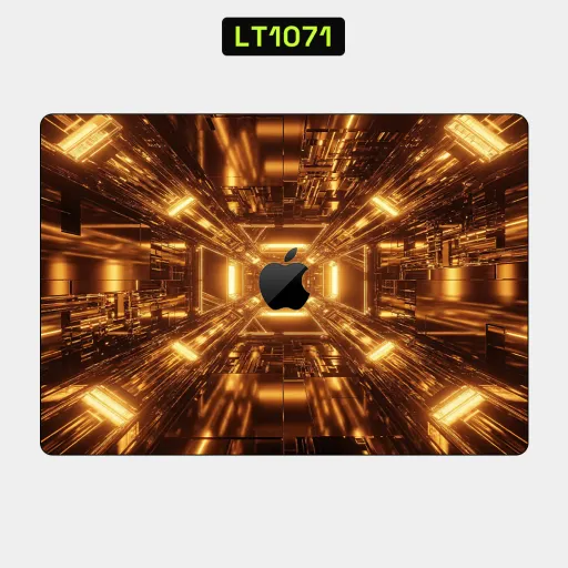 Premium Cypher & Machine Laptops Skin - Wholesale | Nexa Skins — LT1071 - Cypher & Machine Raw Skins (cyberpunk, gold, futuristic)