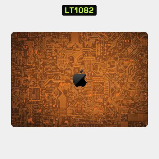 Premium Cypher & Machine Laptops Skin - Wholesale | Nexa Skins — LT1082 - Cypher & Machine Raw Skins (circuit board, motherboard, orange)