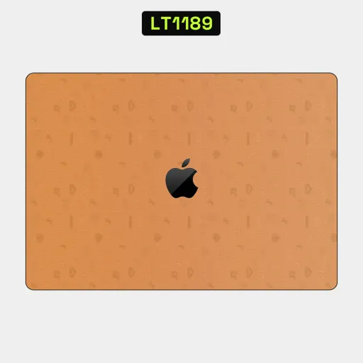 Premium Cypher & Machine Laptops Skin - Wholesale | Nexa Skins — LT1189 - Cypher & Machine Raw Skins (cryptogram, symbols, orange)