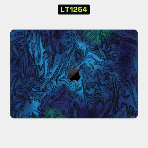 Premium Cypher & Machine Laptops Skin - Wholesale | Nexa Skins — LT1254 - Cypher & Machine Raw Skins (topographic, blue, contour)