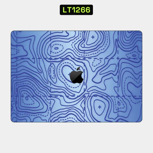 Premium Cypher & Machine Laptops Skin - Wholesale | Nexa Skins — LT1266 - Cypher & Machine Raw Skins (topography, blue, map)