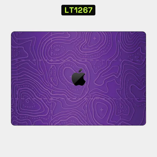 Premium Cypher & Machine Laptops Skin - Wholesale | Nexa Skins — LT1267 - Cypher & Machine Raw Skins (topographic, purple, map)