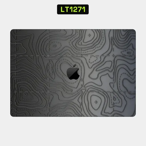 Premium Cypher & Machine Laptops Skin - Wholesale | Nexa Skins — LT1271 - Cypher & Machine Raw Skins (topography, map, dark)