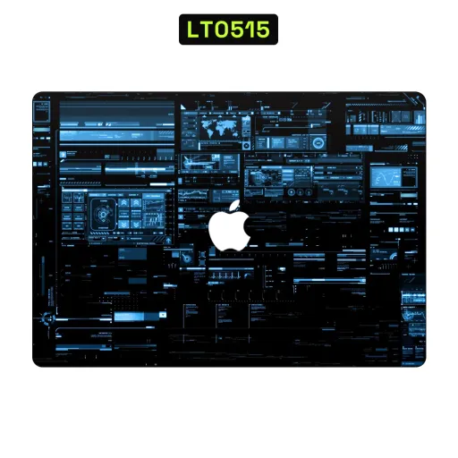 Premium Cypher & Machine Laptops Skin - Wholesale | Nexa Skins — LT0515 - Cypher & Machine Raw Skins (cyberpunk, futuristic, blue)