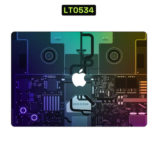 Premium Cypher & Machine Laptops Skin - Wholesale | Nexa Skins — LT0534 - Cypher & Machine Raw Skins (internals, circuit board, apple)