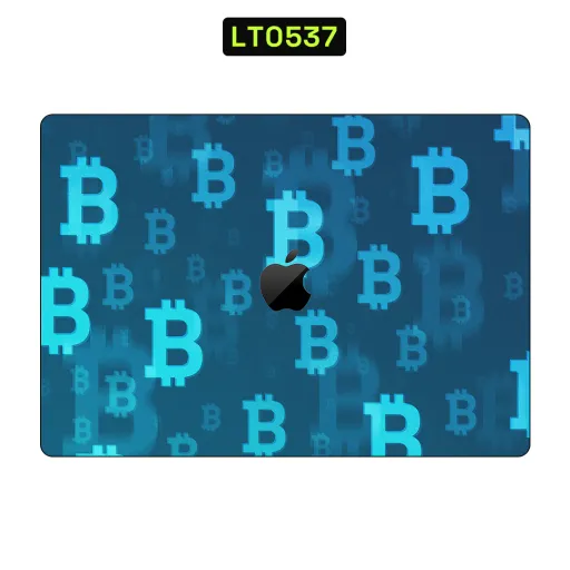 Premium Cypher & Machine Laptops Skin - Wholesale | Nexa Skins — LT0537 - Cypher & Machine Raw Skins (bitcoin, crypto, blue)