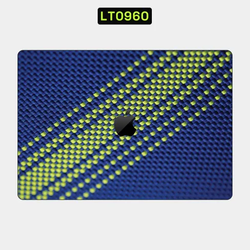 Premium Fabrics Laptops Skin - Wholesale | Nexa Skins — LT0960 - Fabrics Raw Skins (woven, blue, yellow)