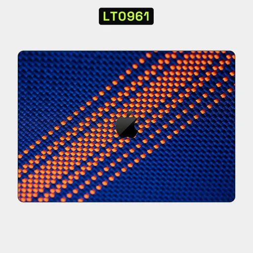 Premium Fabrics Laptops Skin - Wholesale | Nexa Skins — LT0961 - Fabrics Raw Skins (woven, blue, orange)