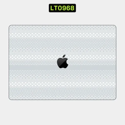 Premium Fabrics Laptops Skin - Wholesale | Nexa Skins — LT0968 - Fabrics Raw Skins (knit, white, silver)