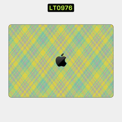 Premium Fabrics Laptops Skin - Wholesale | Nexa Skins — LT0976 - Fabrics Raw Skins (plaid, tartan, yellow)