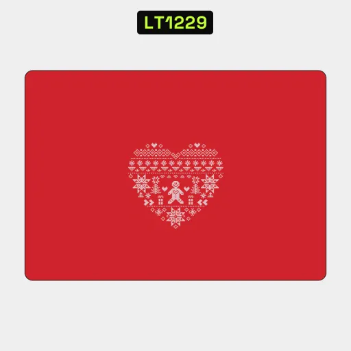 Premium Fabrics Laptops Skin - Wholesale | Nexa Skins — LT1229 - Fabrics Raw Skins (red, knit, heart)