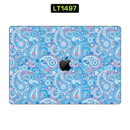 Premium Fabrics Laptops Skin - Wholesale | Nexa Skins — LT1497 - Fabrics Raw Skins (paisley, blue, floral)