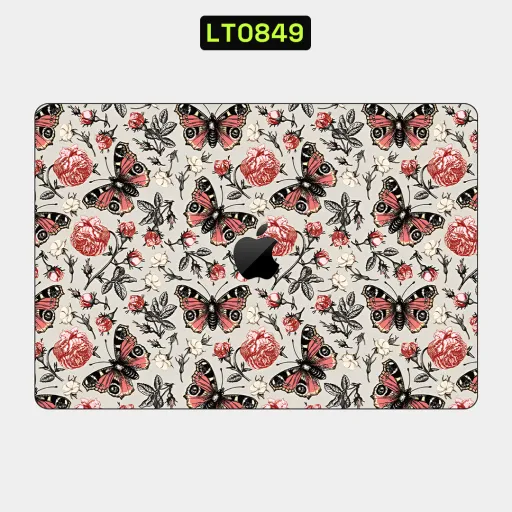 Premium Flowers Laptops Skin - Wholesale | Nexa Skins — LT0849 - Flowers Raw Skins (butterflies, roses, botanical)