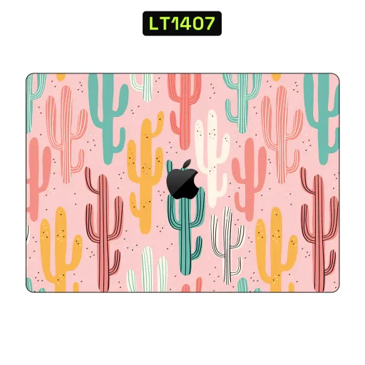 Premium Flowers Laptops Skin - Wholesale | Nexa Skins — LT1407 - Flowers Raw Skins (cactus, pink, cute)