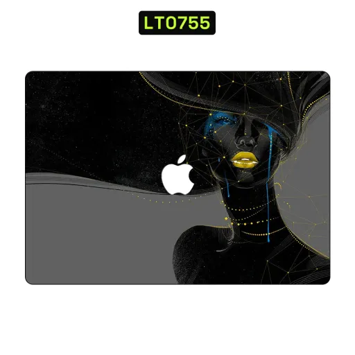 Premium Girls Laptops Skin - Wholesale | Nexa Skins — LT0755 - Girls Raw Skins (fashion illustration, geometric, gold lines)