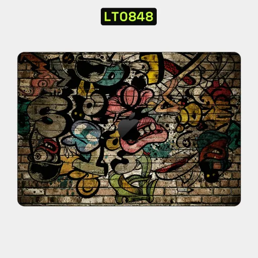 Premium Graffiti & Paint Laptops Skin - Wholesale | Nexa Skins — LT0848 - Graffiti & Paint Raw Skins (brick wall, street art, colorful)