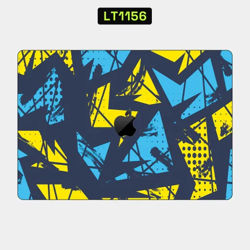 Premium Graffiti & Paint Laptops Skin - Wholesale | Nexa Skins — LT1156 - Graffiti & Paint Raw Skins (abstract, blue, yellow)