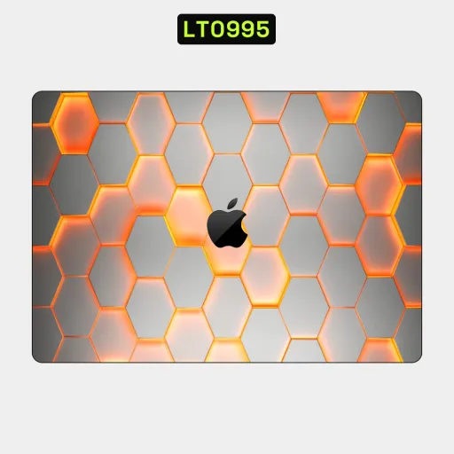 Premium Honeycomb Laptops Skin - Wholesale | Nexa Skins — LT0995 - Honeycomb Raw Skins (orange, glow, futuristic)