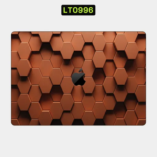 Premium Honeycomb Laptops Skin - Wholesale | Nexa Skins — LT0996 - Honeycomb Raw Skins (geometric, copper, bronze)