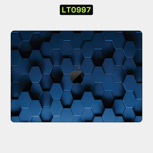 Premium Honeycomb Laptops Skin - Wholesale | Nexa Skins — LT0997 - Honeycomb Raw Skins (blue, hexagon, geometric)