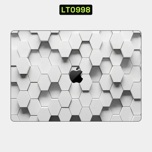 Premium Honeycomb Laptops Skin - Wholesale | Nexa Skins — LT0998 - Honeycomb Raw Skins (white, hexagons, geometric)