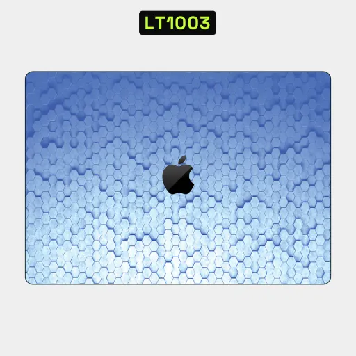 Premium Honeycomb Laptops Skin - Wholesale | Nexa Skins — LT1003 - Honeycomb Raw Skins (blue, gradient, hexagons)