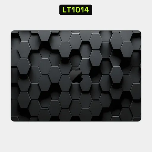 Premium Honeycomb Laptops Skin - Wholesale | Nexa Skins — LT1014 - Honeycomb Raw Skins (black, hexagonal, 3d)