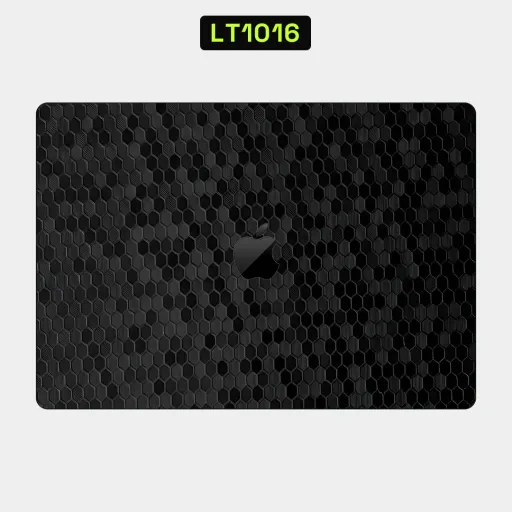 Premium Honeycomb Laptops Skin - Wholesale | Nexa Skins — LT1016 - Honeycomb Raw Skins (black, hexagonal, textured)