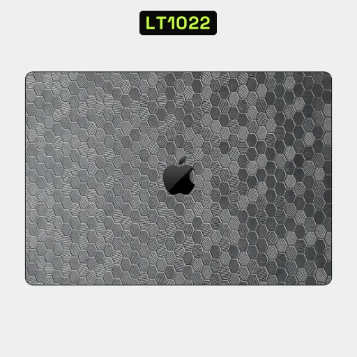 Premium Honeycomb Laptops Skin - Wholesale | Nexa Skins — LT1022 - Honeycomb Raw Skins (hexagon, silver, grey)