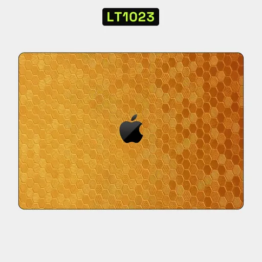 Premium Honeycomb Laptops Skin - Wholesale | Nexa Skins — LT1023 - Honeycomb Raw Skins (gold, hexagonal, textured)
