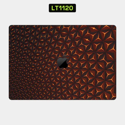 Premium Honeycomb Laptops Skin - Wholesale | Nexa Skins — LT1120 - Honeycomb Raw Skins (geometric, orange, black)