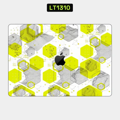 Premium Honeycomb Laptops Skin - Wholesale | Nexa Skins — LT1310 - Honeycomb Raw Skins (yellow, hexagons, wireframe)