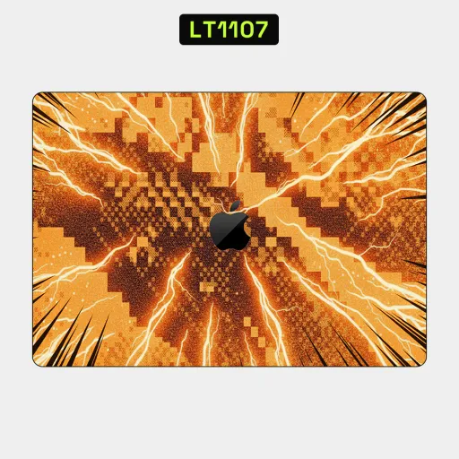 Premium Lava Laptops Skin - Wholesale | Nexa Skins — LT1107 - Lava Raw Skins (orange, lightning, pixel)